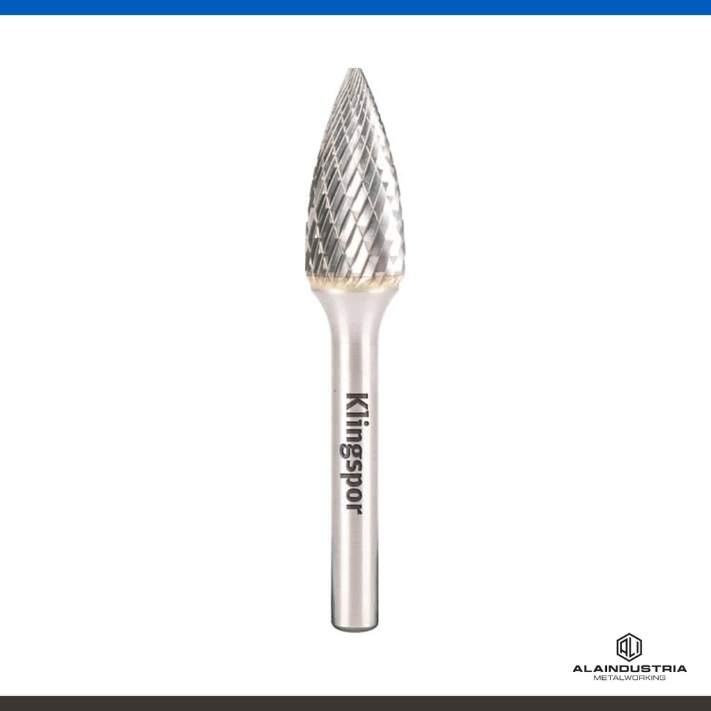 FRESA CÓNICA PUNTA AGUDA 12.7 x 25mm DENTADO:6 KLINGSPOR HF 100 G