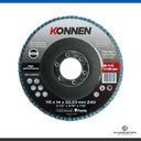 DISCO FLAP Ø115 x 22 ZIRCONIO #40 KONNEN A.INOXIDABLE