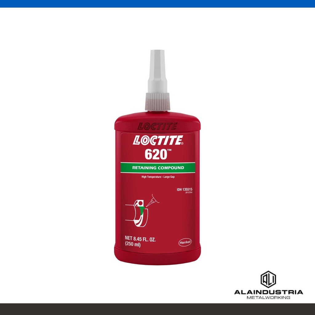 FIJADOR DE PARTES CILÍNDRICAS ALTA TEMPERATURA 250ml LOCTITE 620