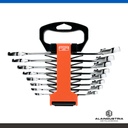 JUEGOS DE LLAVES COMBINADAS CON CRIQUE EN SOPORTE PLÁSTICO 1RM Y 1RZ 8 pzs. PULGADAS BAHCO