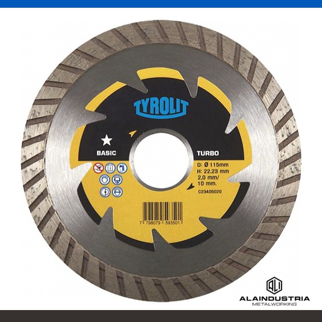 DISCO DIAMANTADO TURBO Ø230X22,2mm TYROLIT BASIC
