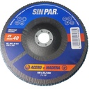 DISCO FLAP ÓXIDO DE ZIRCONIO GRANO 40 Ø 180 mm 22,2 mm SIN PAR x 20 un