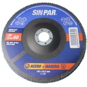 DISCO FLAP ÓXIDO DE ZIRCONIO GRANO 60 Ø 180 mm 22,2 mm SIN PAR x 20 un