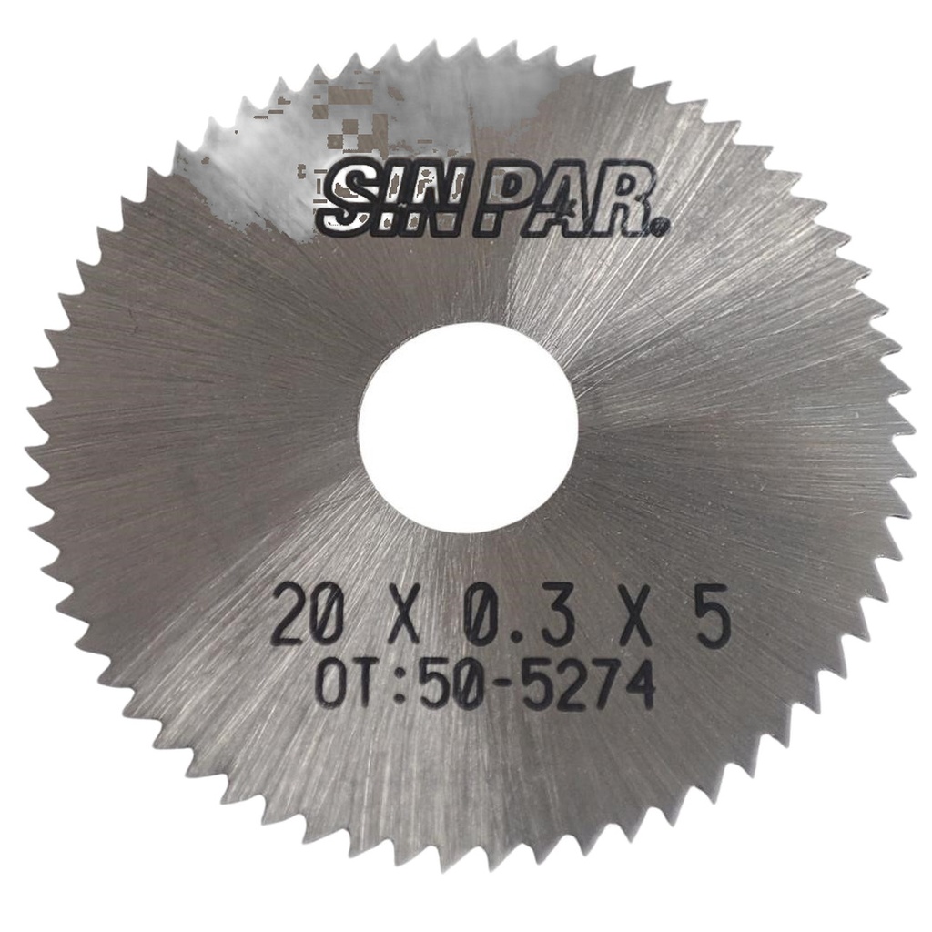 SIERRA CIRCULAR HSS DIN 1837 Ø 20.0mm x 0.30mm X BUJE 5.0mm Z64 SIN PAR