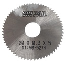 SIERRA CIRCULAR HSS DIN 1837 Ø 20.0mm x 0.30mm X BUJE 5.0mm Z64 SIN PAR