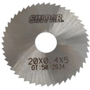 SIERRA CIRCULAR HSS DIN 1837 Ø 20.0mm x 0.40mm X BUJE 5.0mm Z64 SIN PAR