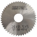 SIERRA CIRCULAR HSS DIN 1837 Ø 20.0mm x 0.50mm X BUJE 5.0mm Z48 SIN PAR