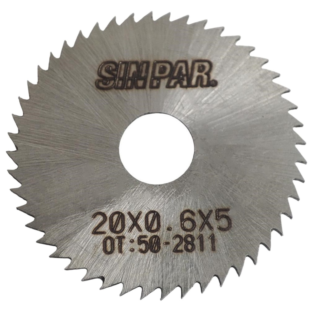 SIERRA CIRCULAR HSS DIN 1837 Ø 20.0mm x 0.60mm X BUJE 5.0mm Z48 SIN PAR