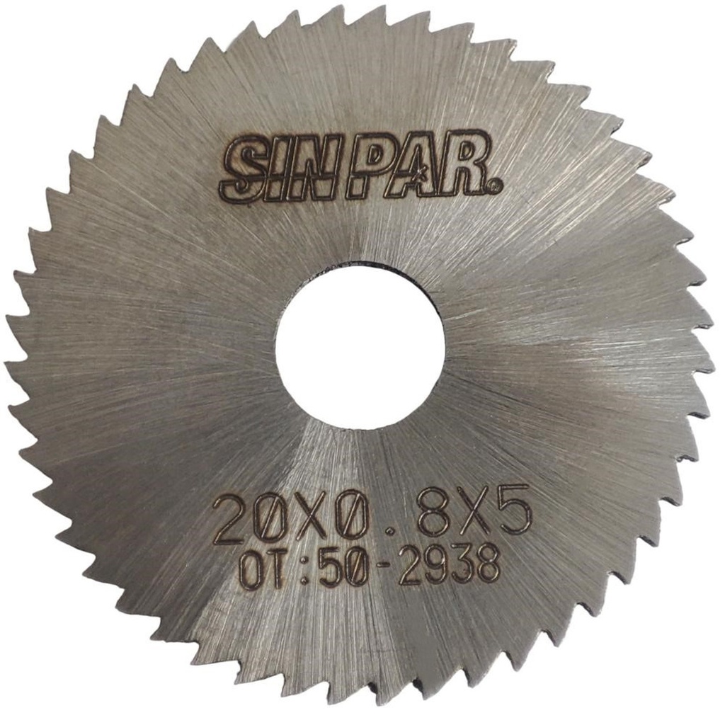 SIERRA CIRCULAR HSS DIN 1837 Ø 20.0mm x 0.80mm X BUJE 5.0mm Z48 SIN PAR
