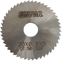 SIERRA CIRCULAR HSS DIN 1837 Ø 20.0mm x 0.80mm X BUJE 5.0mm Z48 SIN PAR