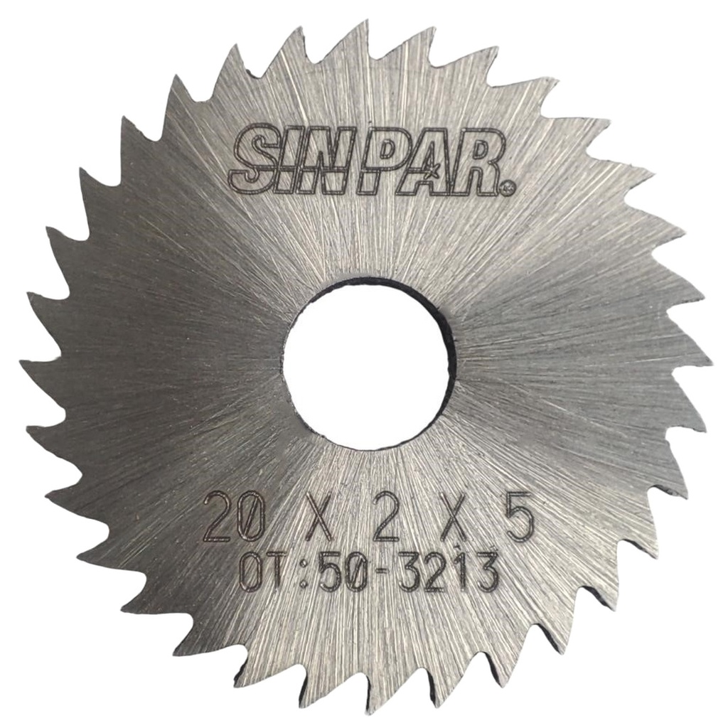 SIERRA CIRCULAR HSS DIN 1837 Ø 20.0mm x 2.00mm X BUJE 5.0mm Z32 SIN PAR