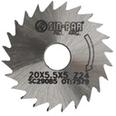 SIERRA CIRCULAR HSS DIN 1837 Ø 20.0mm x 5.50mm X BUJE 5.0mm Z24 SIN PAR