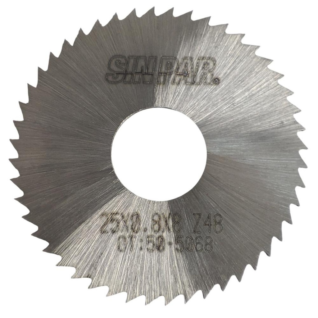 SIERRA CIRCULAR HSS DIN 1837 Ø 25.0mm x 0.80mm X BUJE 8.0mm Z48 SIN PAR