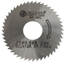 SIERRA CIRCULAR HSS DIN 1837 Ø 25.0mm x 0.90mm X BUJE 8.0mm Z48 SIN PAR