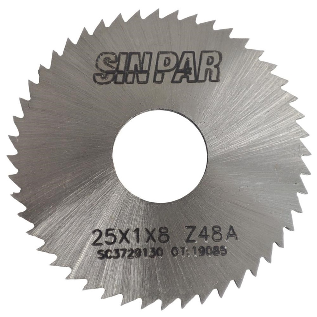 SIERRA CIRCULAR HSS DIN 1837 Ø 25.0mm x 1.00mm X BUJE 8.0mm Z48 SIN PAR
