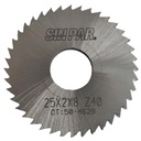 SIERRA CIRCULAR HSS DIN 1837 Ø 25.0mm x 2.00mm X BUJE 8.0mm Z40 SIN PAR