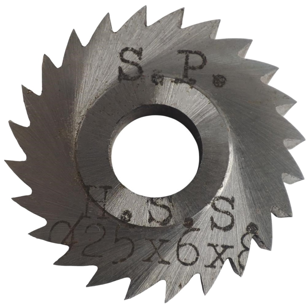 SIERRA CIRCULAR HSS DIN 1837 Ø 25.0mm x 6.00mm X BUJE 8.0mm Z24 SIN PAR