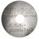 SIERRA CIRCULAR HSS DIN 1837 Ø 40.00mm x 0.70mm X BUJE 10.00mm Z80 SIN PAR