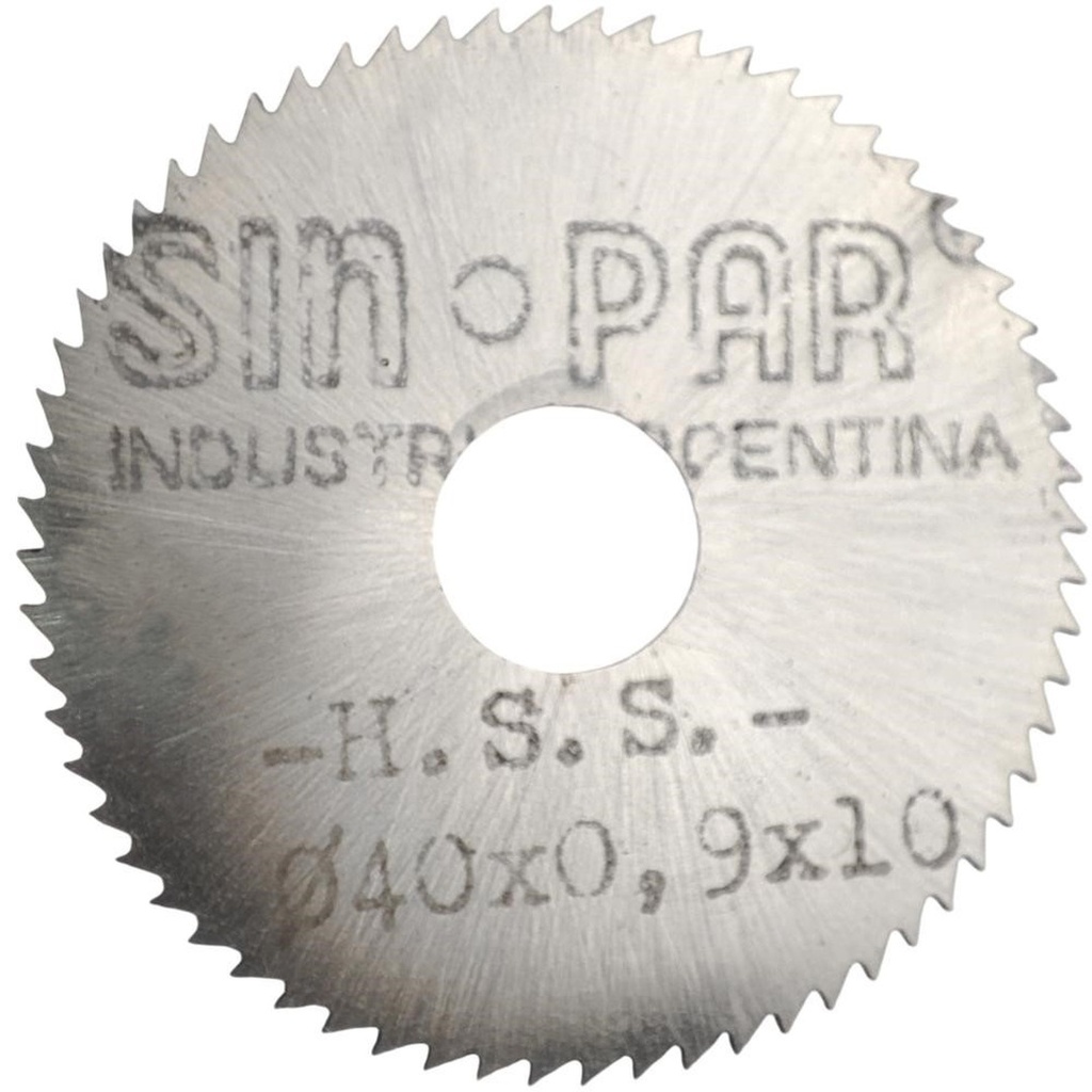 SIERRA CIRCULAR HSS DIN 1837 Ø 40.00mm x 0.90mm X BUJE 10.00mm Z64 SIN PAR