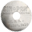SIERRA CIRCULAR HSS DIN 1837 Ø 40.00mm x 0.90mm X BUJE 10.00mm Z64 SIN PAR