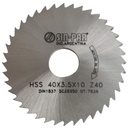 SIERRA CIRCULAR HSS DIN 1837 Ø 40.00mm x 3.50mm X BUJE 10.00mm Z40 SIN PAR