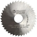 SIERRA CIRCULAR HSS DIN 1837 Ø 40.00mm x 5.00mm X BUJE 10.00mm Z40 SIN PAR
