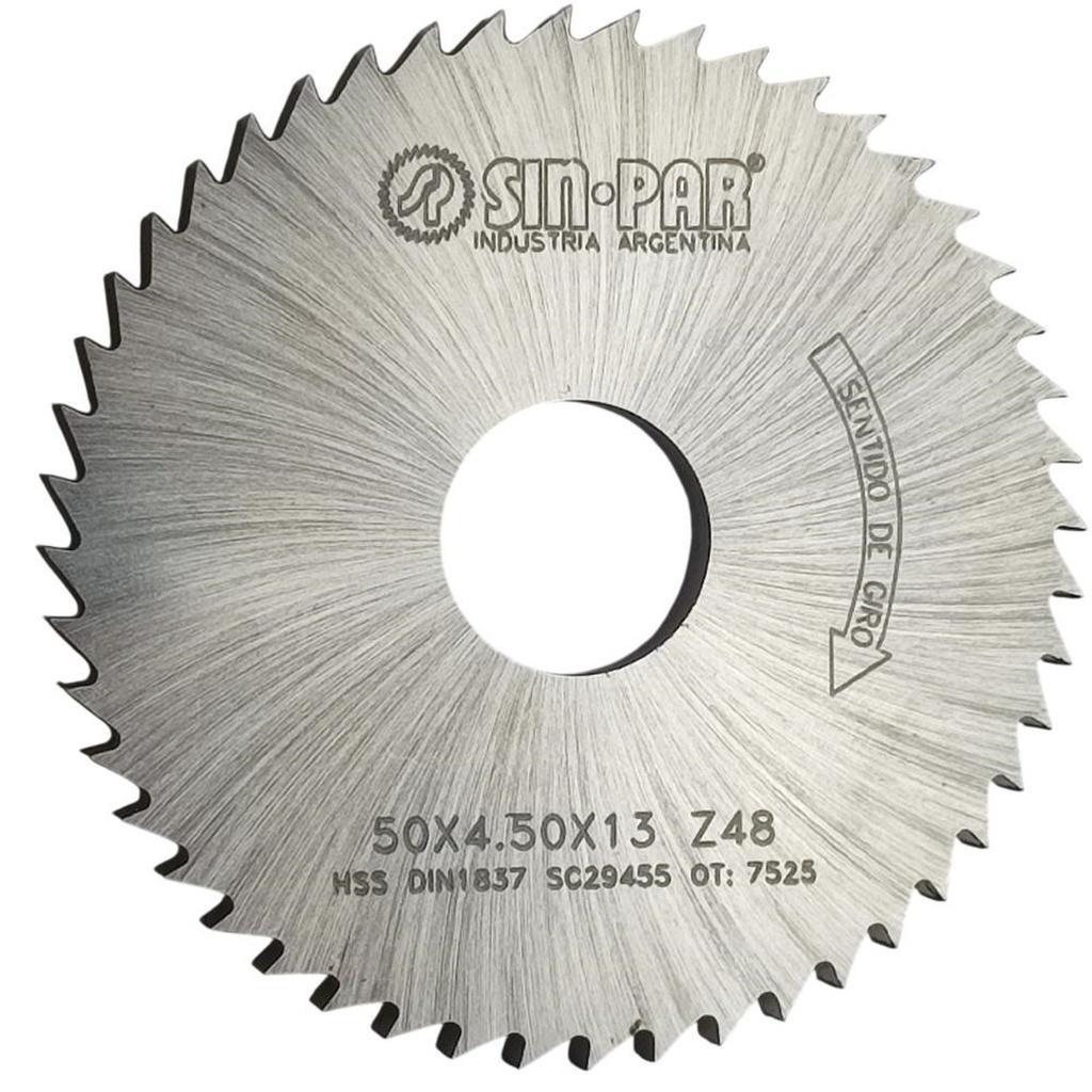 SIERRA CIRCULAR HSS DIN 1837 50x4.5x13mm SIN PAR