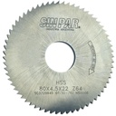 SIERRA CIRCULAR HSS DIN 1837 Ø 80.0mm x 4.50mm X BUJE 22.0mm Z64 SIN PAR