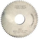 SIERRA CIRCULAR HSS DIN 1837 Ø 80.0mm x 6.00mm X BUJE 22.0mm Z64 SIN PAR