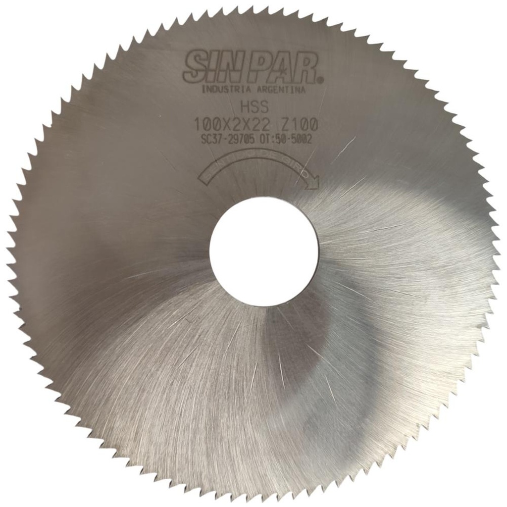 Ø 100,00 x 2,00 X BUJE 22,00 mm SIN PAR