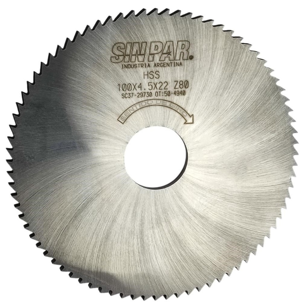 Ø 100,00 x 4,50 X BUJE 22,00 mm SIN PAR