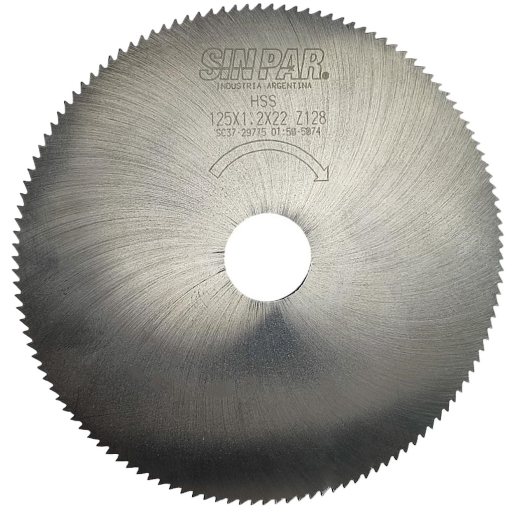 Ø 125,00 x 1,20 X BUJE 22,00 mm SIN PAR