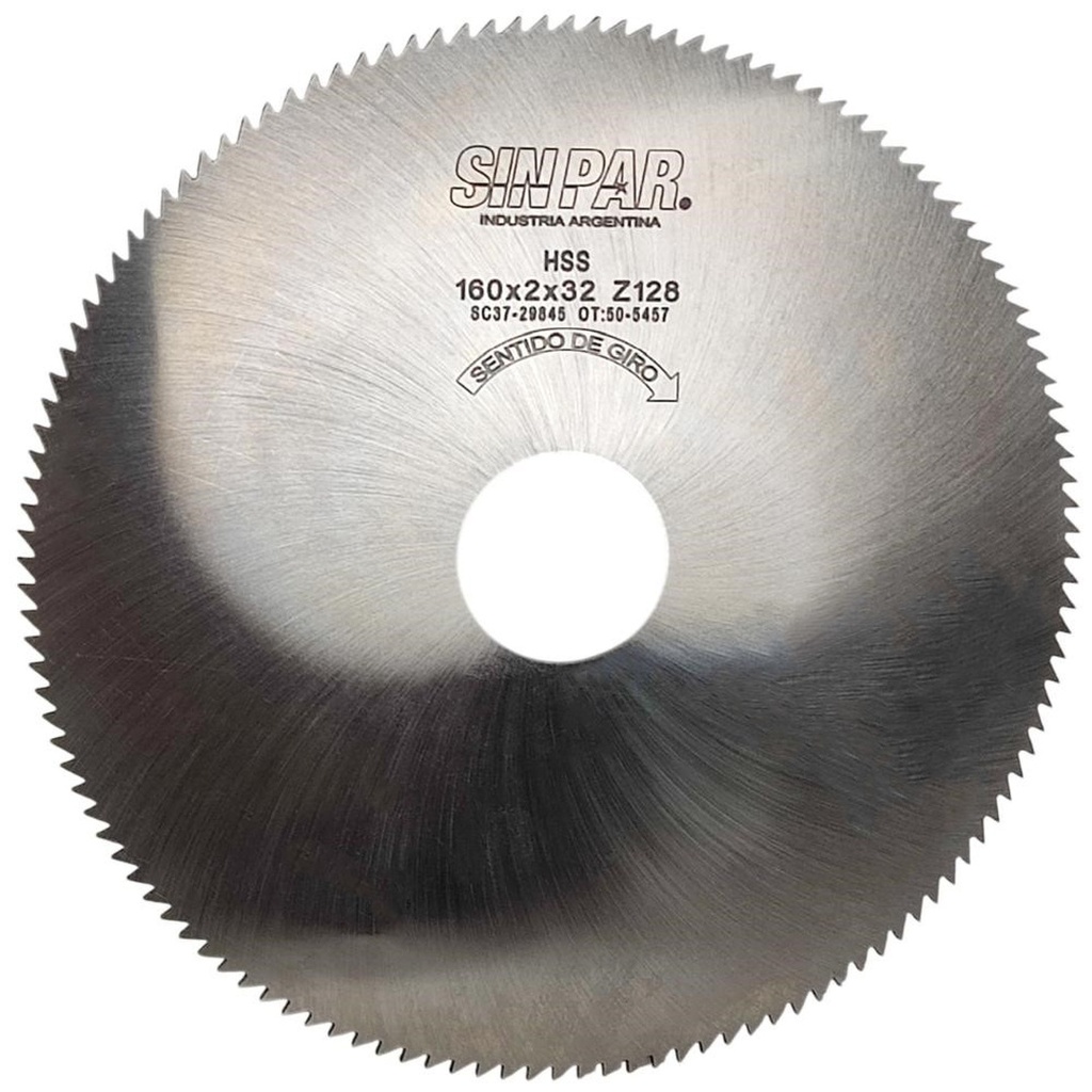 SIERRA CIRCULAR HSS DIN 1837 Ø160 x 2.0 x 32mm Z128 SIN PAR