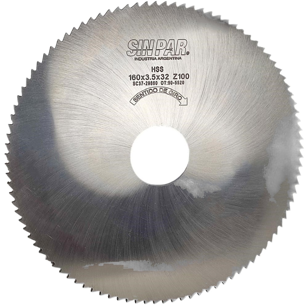 SIERRA CIRCULAR HSS DIN 1837 Ø160 x 3.5 x 32mm Z100 SIN PAR