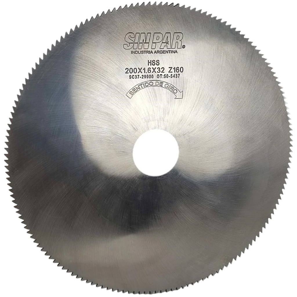 SIERRA CIRCULAR HSS DIN 1837 Ø200 x 1.6 x 32mm Z160 SIN PAR