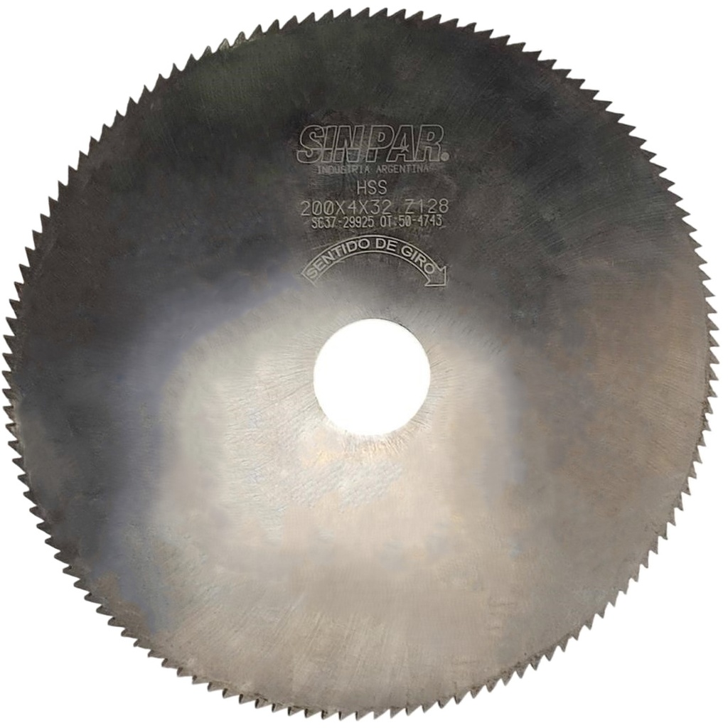 SIERRA CIRCULAR HSS DIN 1837 Ø200 x 4.0 x 32mm Z128 SIN PAR