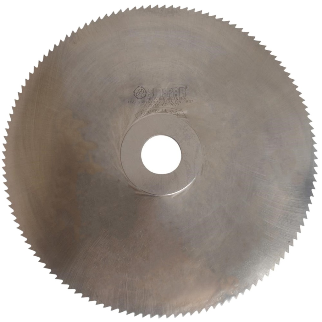 SIERRA CIRCULAR HSS DIN 1837 Ø250 x 6.0 X BUJE 32mm SIN PAR
