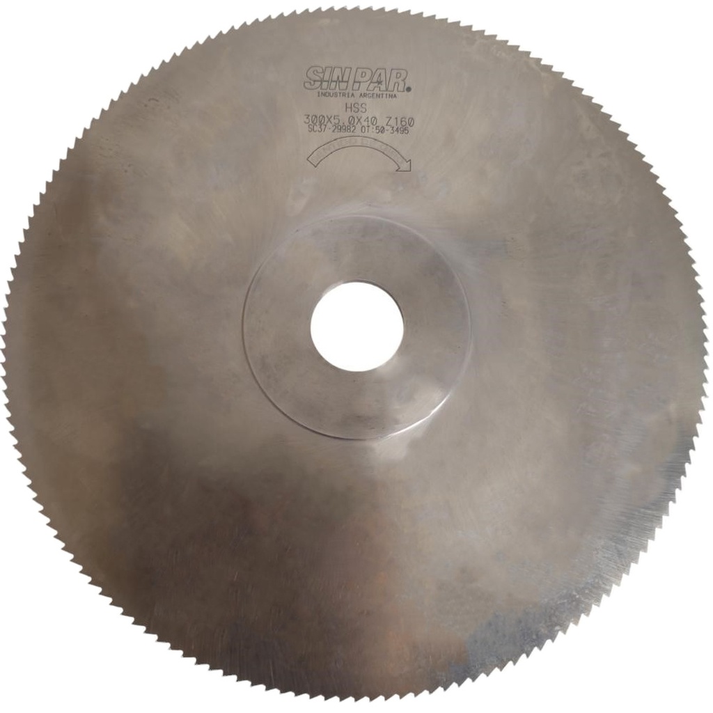 SIERRA CIRCULAR HSS DIN 1837 Ø300 x 5.0 X BUJE 40mm SIN PAR