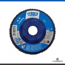DISCO FLAP Ø115 x 22 ZIRCONIO #40 RESPALDO PLÁSTICO TYROLIT STANDARD