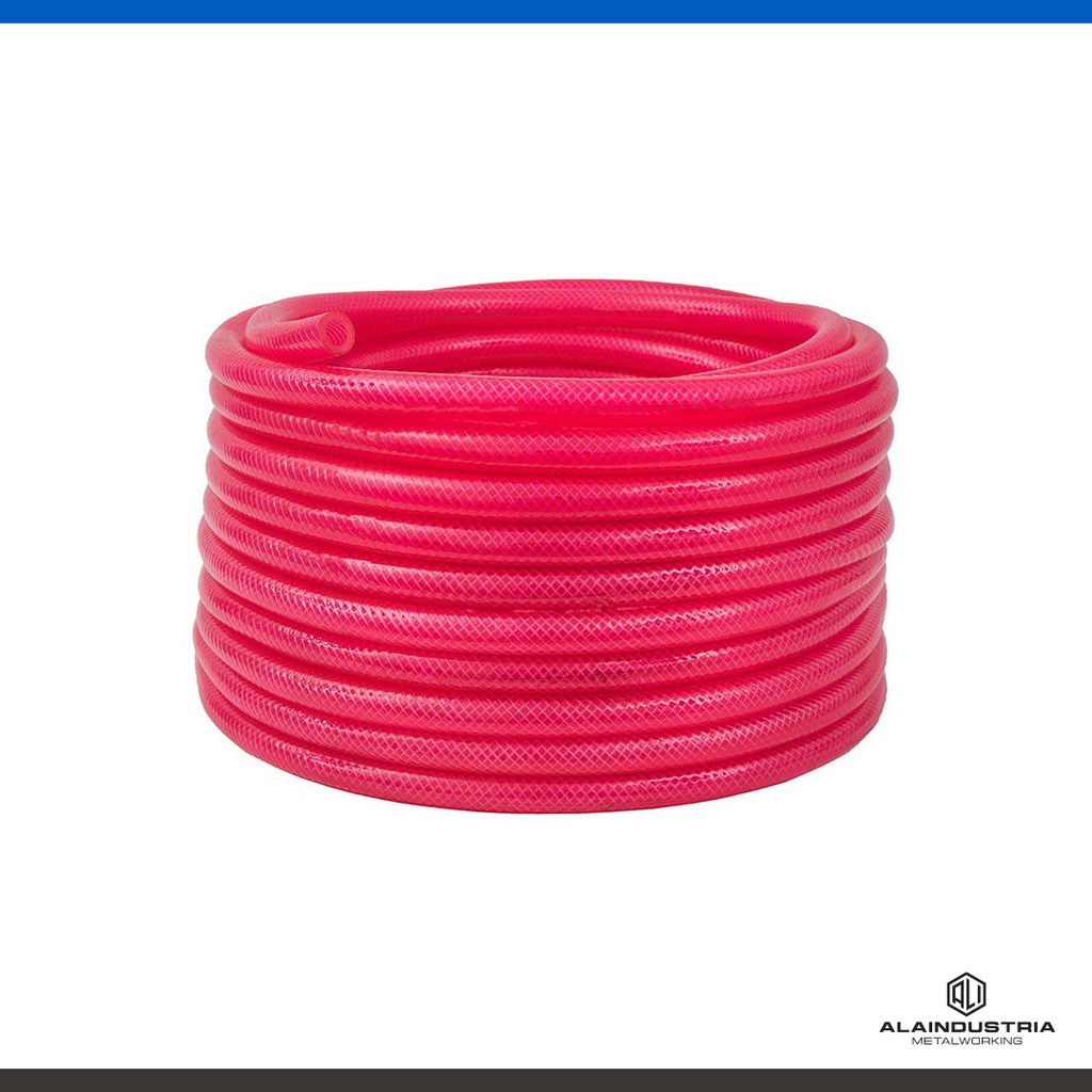 MANGUERA AIRE - AGUA 10mm 300 lbs PVC CON REFUERZO DE NYLON ROJA