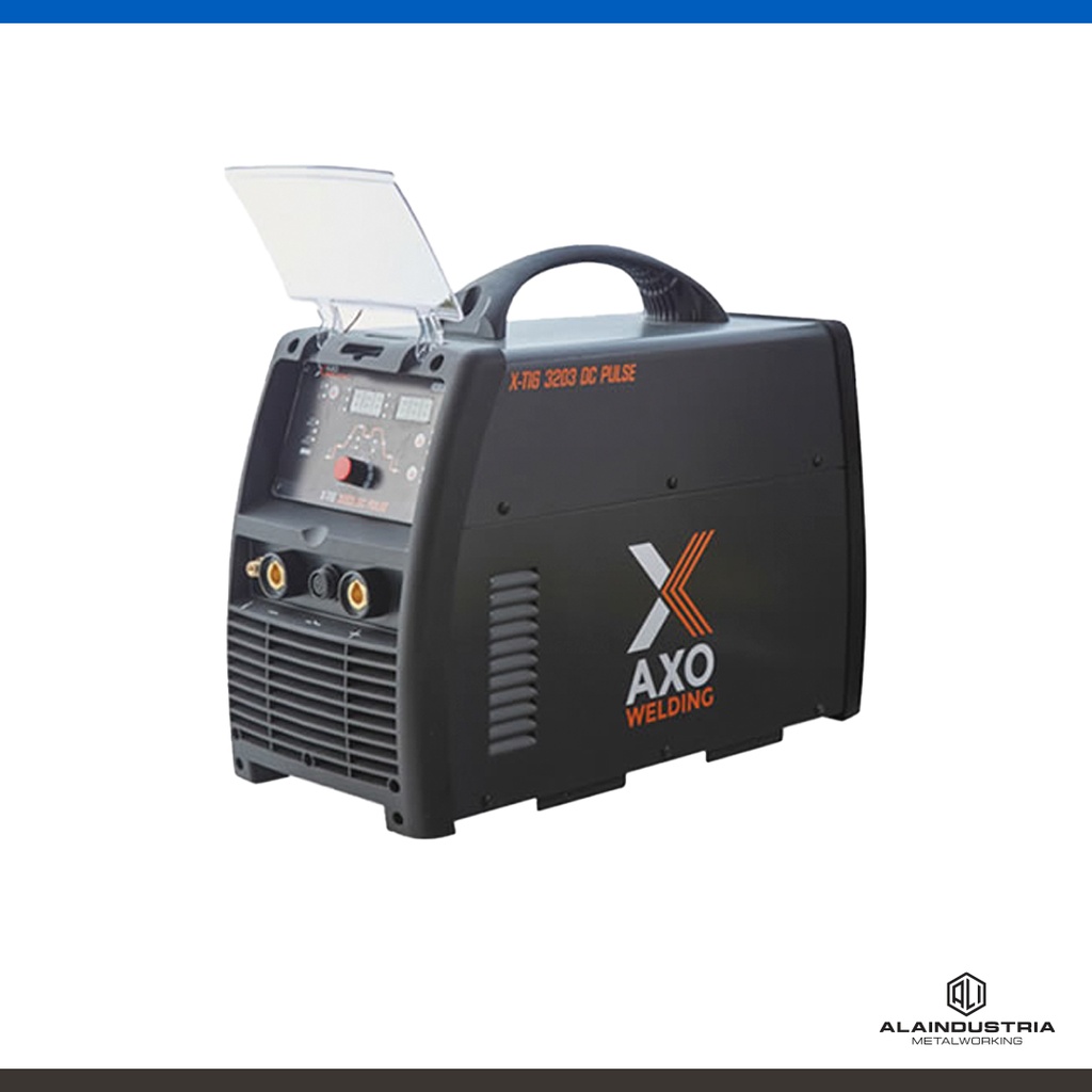 SOLDADORA TIG 320 AMPERS AXO X-TIG 3203 DOBLE PULSADO REFRIGERADA + TORCHA WP18 AXO + REGULADOR