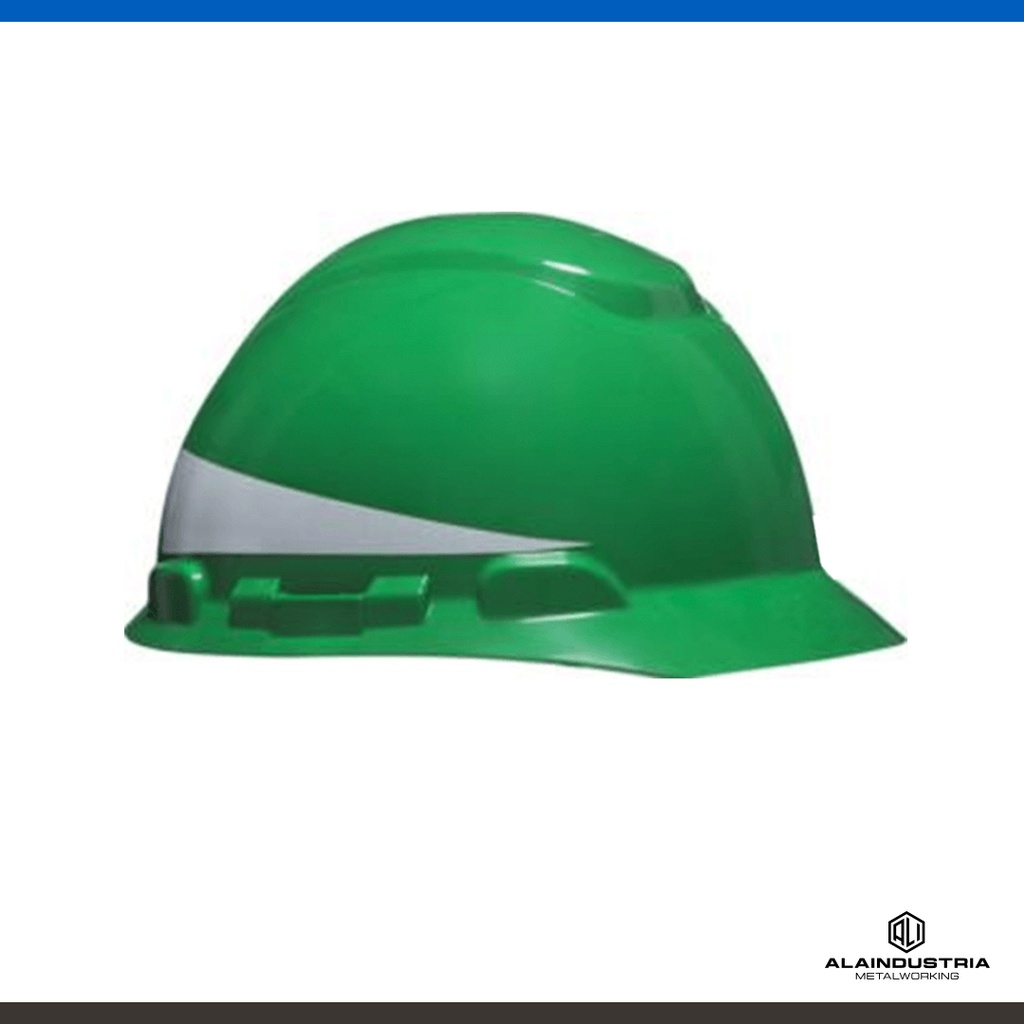 CASCO MINERO VERDE 3M H-700 CON REFLECTIVA SIN ARNES