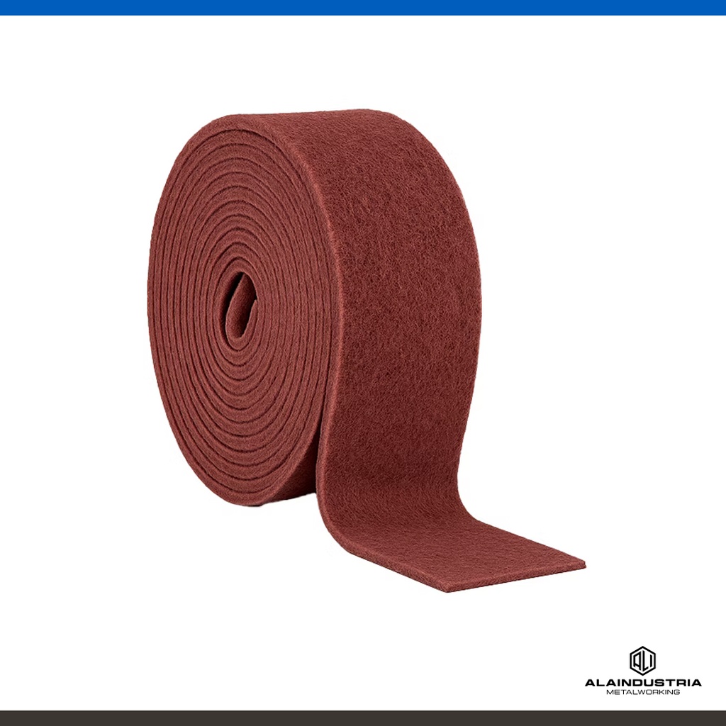 PAÑO VELLÓN ROLLO 150mm x 20mts GRUESO BORDO (#80/100) ÓX. ALUMINIO ESTEVE
