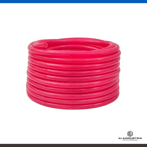[201502] MANGUERA AIRE - AGUA 10mm 300 lbs PVC CON REFUERZO DE NYLON ROJA