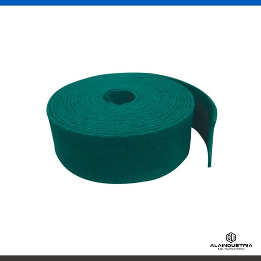 [201989] PAÑO VELLÓN ROLLO 150mm x 10mts FINO VERDE (#180/240) ÓX. ALUMINIO ESTEVE