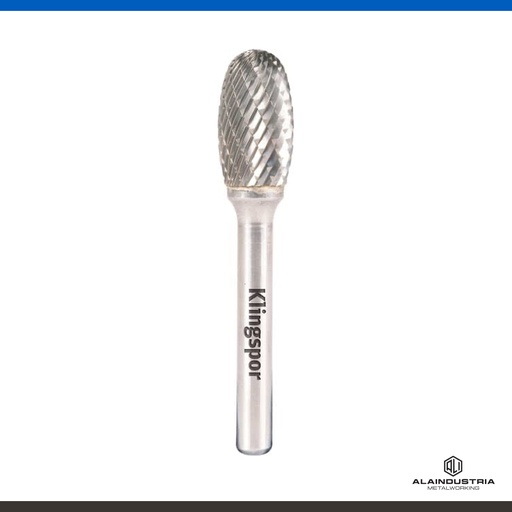 [202172] FRESA ELÍPTICA 6 x 10mm DENTADO CRUZADO:6 KLINGSPOR HF 100 E