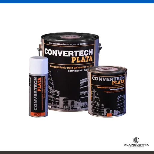 [202441] REVESTIMIENTO GALVANIZADO GRIS BRILLANTE x 4 lts TRYTECH CONVERTECH PLATA