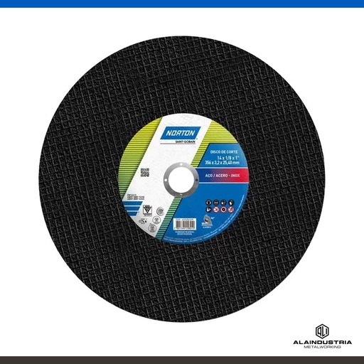 [202537] DISCO CORTE Ø356 x 3.2 x 25.4 NORTON BNA12 CARBORUNDUM