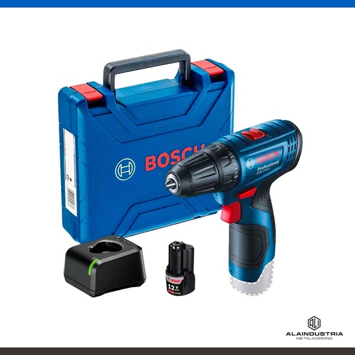 [202709] TALADRO ATORNILLADOR A BATERIA 12V BOSCH GSR 120-Li + BATERIA 12V MAX  2.0 Ah + CARGADOR GAL 12V-20 + MALETIN PLÁSTICO