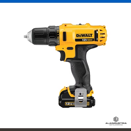 [202718] TALADRO ATORNILLADOR A BATERIA 12V 10MM DEWALT DCD710S2-AR + 2 BATERIAS 1.3Ah+ 1 CARGADOR 12V + BOLSO